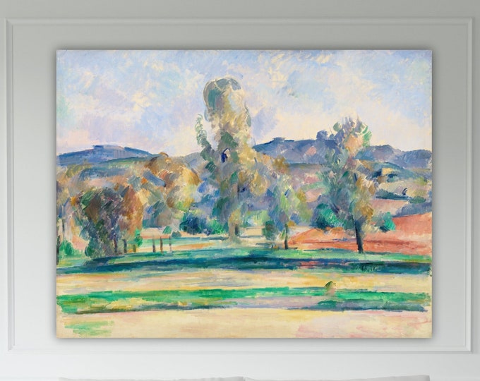Cezanne Poster or Wall Art, Autumn Landscape, Home Wall Decor, Interior Decor, Canvas Print.
