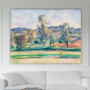 Cézanne poster o quadro da parete, paesaggio autunnale, decorazioni murali per casa, per interni, stampa su tela.