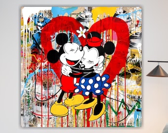 Banksy Love Pop Art Graffiti Poster or Canvas Print High Quality Banksy Style Modern Wall Art Home Decor.