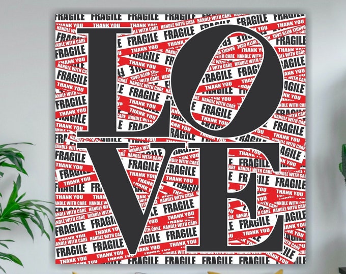 Pop art painting Love, love sign, pop art wall decoration, poster or aesthetic painting.