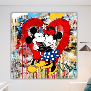 Tela moderna in stile Banksy Love Pop Art graffiti poster o quadro su tela di alta qualità stile Bansky, decorazioni murali per interni.