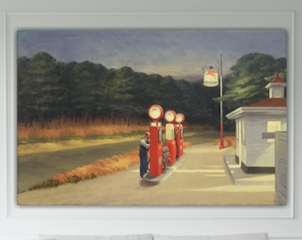 Hopper Edward Gas wall decoration poster or picture ready to hang home office decor