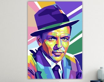 Portrait of famous American actor and singer poster or canvas painting, pop art canvas print, interior wall decorations.