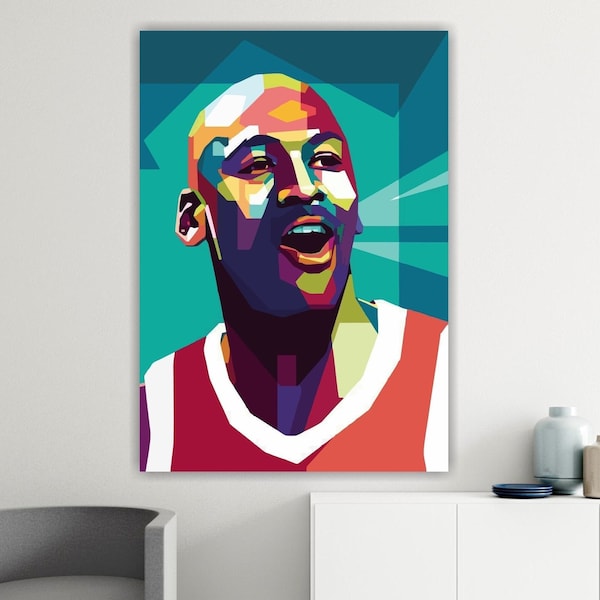 Affiche ou tableau artistique Michael Jordan, le basketteur, impression sur toile, décorations murales esthétiques.