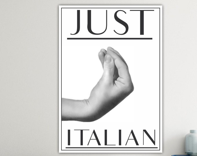 Just Italian, poster or wall painting, wall decorations. Modern home office furniture