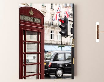 English Telephone Booth Wall Mural Decor. Home Office Decor