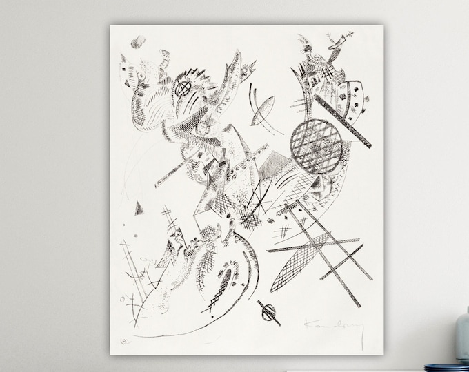 Kandinsky Abstract Wall Art Print, Geometric Poster or Picture, Interior Wall Decoration, Kleine Welten XII.