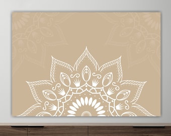 Mandala poster or boho picture, high quality large size, interior wall decorations.