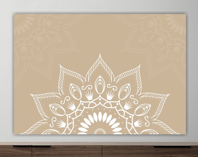 Mandala poster or boho picture, high quality large size, interior wall decorations.