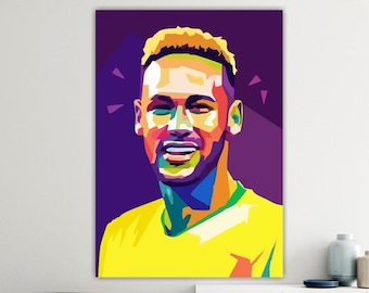 Brazilian Footballer, poster or canvas painting, canvas print, interior wall decorations.