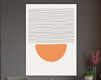 Boho Minimalist Aesthetic Poster or Painting, Abstract Canvas Print, Interior Wall Decor.