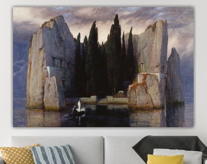 Isle of the Dead Canvas Print, Aesthetic Wall Art or Poster, Home Wall Decor, Art Reproduction.