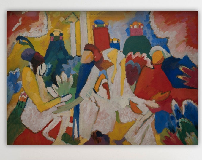 Kandinsky Abstract Wall Art Print, Geometric Poster or Painting, Interior Wall Decor, Oriental.