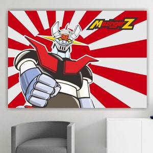 Mazinga Z Mazinger, poster o quadro su tela, decorazioni murali per interni, manga anime giapponesi.
