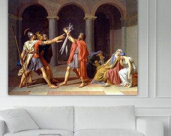 Canvas Wall Art Print, Louis David The Oath of the Horatii, Modern Poster or Painting.