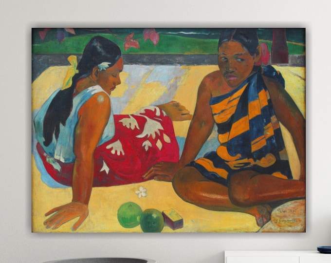 Paul Gauguin, Parau Api, Art reproduction, poster or wall picture, canvas print, home wall decoration.