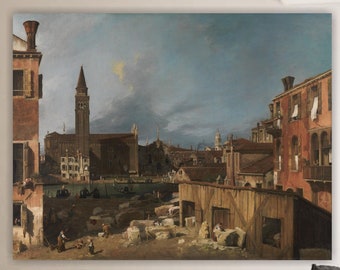 Canaletto, View of Venice, poster or art painting, canvas print, home wall decoration.