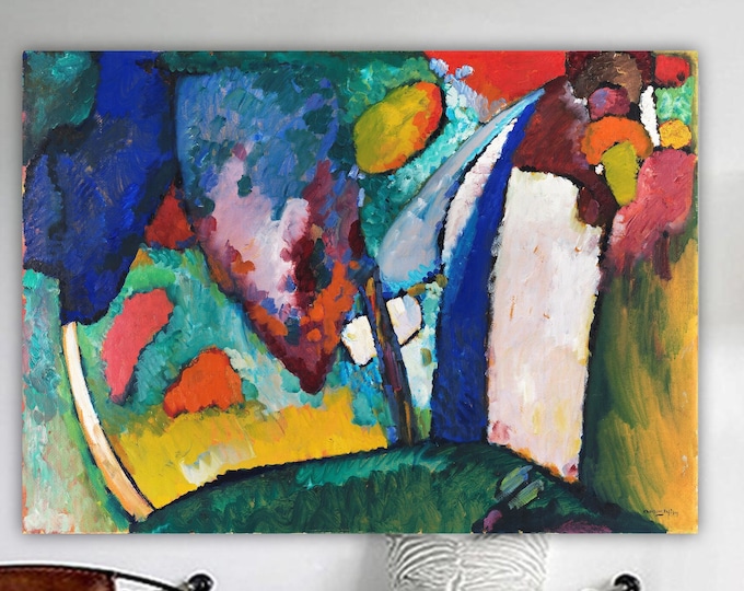 Kandinsky Abstract Wall Art Print, Geometric Poster or Painting, Interior Wall Decor, The Waterfall.