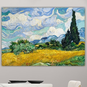 Van Gogh, Reproduktion, Cypress Mountain Poster oder Wandgemälde, Druck auf Leinwand, Wanddekoration für Zuhause.