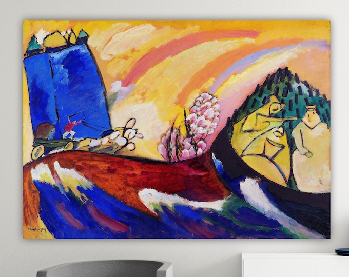 Kandinsky Abstract Wall Art Print, Geometric Poster or Picture, Interior Wall Decor, Troika.