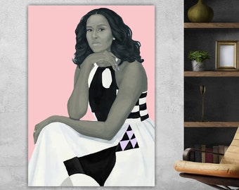 Former First Lady USA, Famous Person, poster or canvas painting, pop art canvas print, interior wall decorations.