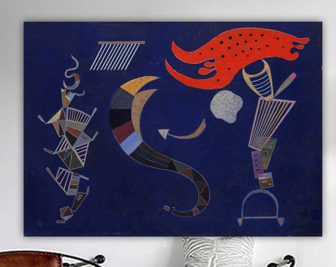 Kandinsky Abstract Wall Art Print, Geometric Poster or Picture, Interior Wall Decor, La Fleche.