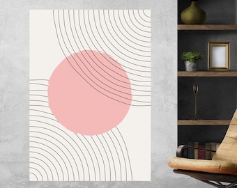 Abstract Geometric Poster or Painting, Minimalist Canvas Print, Interior Wall Decor.
