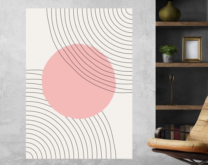 Abstract Geometric Poster or Painting, Minimalist Canvas Print, Interior Wall Decor.
