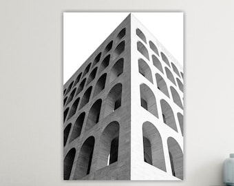 Colosseum square, Rome Italy, aesthetic wall decoration, poster or painting.
