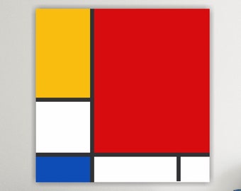 Mondrian Bauhaus, abstract wall art, aesthetic poster or painting, wall decoration.