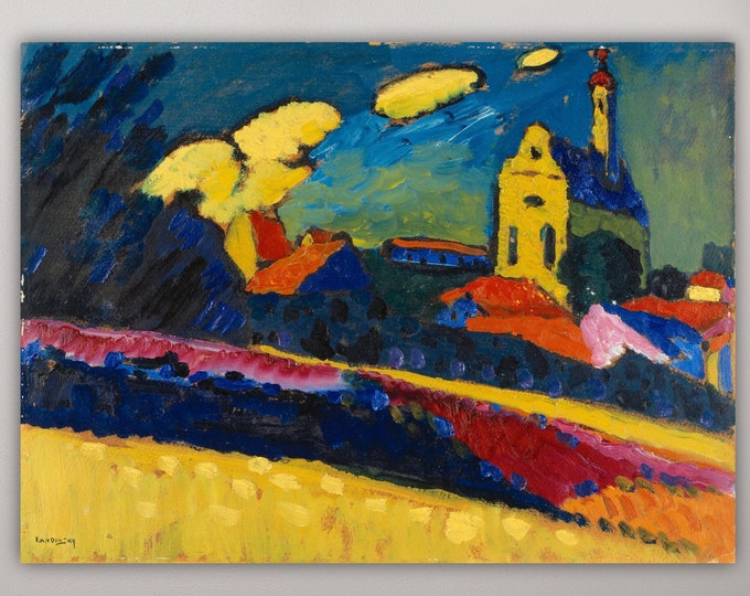 Kandinsky Abstract Wall Art Print, Geometric Poster or Painting, Interior Wall Decor, Study of Murnau.