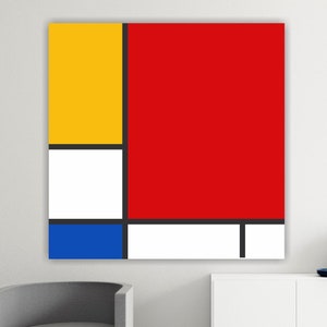 Mondrian Bauhaus, abstract wall art, aesthetic poster or painting, wall decoration.