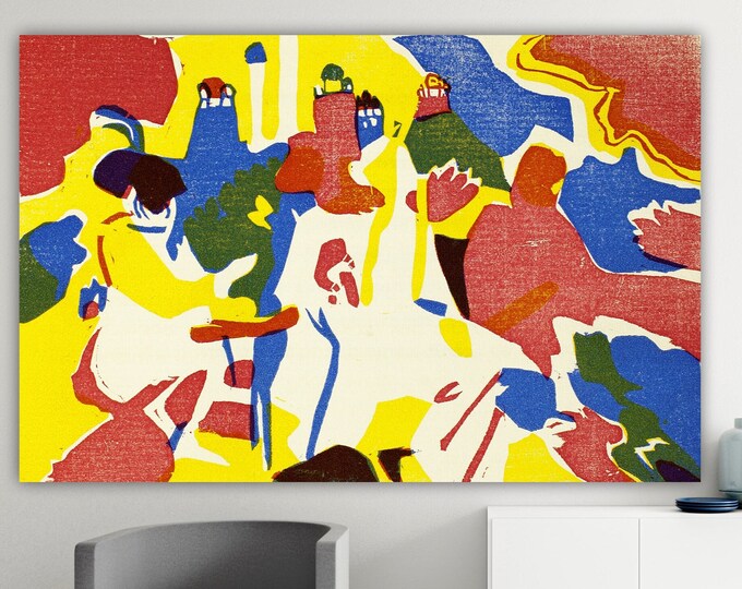 Kandinsky Abstract Wall Art Print, Geometric Poster or Picture, Interior Wall Decor, Klange.