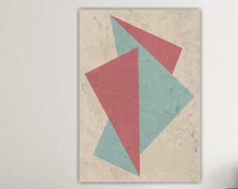 Abstract geometric art wall canvas, Abstract_03, interior decoration, home office decor