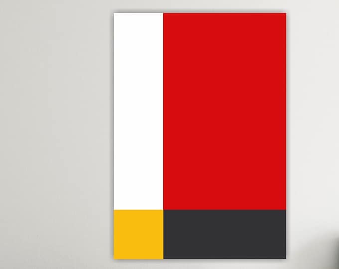 Abstract geometric canvas print, Mondrian, Bauhaus, poster or aesthetic painting.