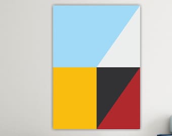 Geometric Abstract Wall Art. Poster or Canvas Painting for Modern Home Office Decor, Abstract Triangle_03