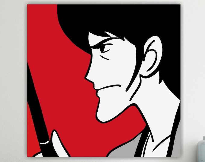 Goemon Lupin Painting and Poster. Printed on canvas ready to hang, home office living room decor