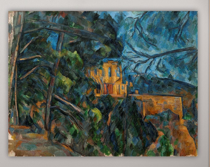Cézanne The Black Castle, Château-Noir, poster or wall art, landscape painting, home wall decoration, interior decoration.