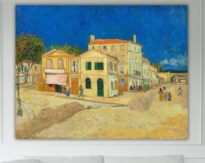 Van Gogh The White House, aesthetic painting or poster, canvas print, floral wall decorations.