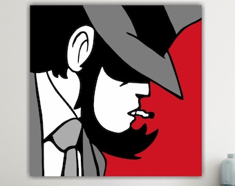 Lupin Jigen. Comic character poster or canvas painting ready to hang home office decor