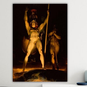 Stampa su tela da parete, Thomas Lawrence Satana Chiama le Legioni, poster o quadro moderno.