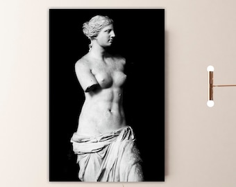 Canvas Print Venus de Milo Statue Poster or Aesthetic Painting, Wall Decor.