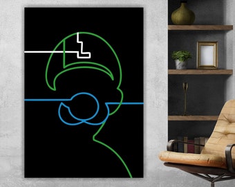 Video Game Character Poster or Canvas Picture Ready to Hang, Modern Pop Home Office Decor