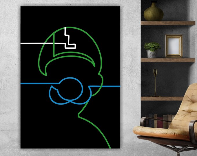 Video Game Character Poster or Canvas Picture Ready to Hang, Modern Pop Home Office Decor