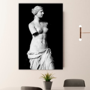 Impresión sobre lienzo de la estatua de Venus de Milo, póster o pintura estética, decoración de pared.