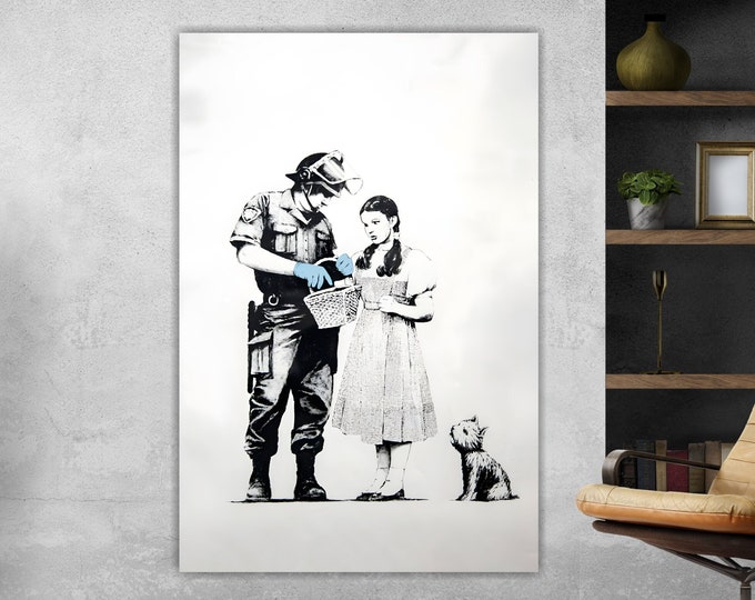 Dorothy, Banksy Style, Street Art, Pop Art, Banksy Style Graffiti, High Quality Canvas Painting, Indoor Wall Decoration.