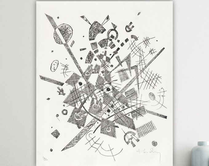 Kandinsky Abstract Wall Art Print, Geometric Poster or Picture, Interior Wall Decoration, Kleine Welten IX.
