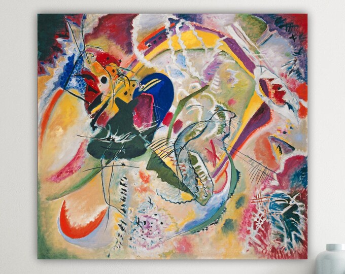Kandinsky Abstract Wall Art Print, Geometric Poster or Picture, Interior Wall Decor, Improvisation 35.
