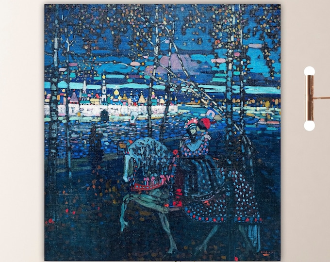 Kandinsky Abstract Wall Art Print, Geometric Poster or Painting, Indoor Wall Decor, Riding Couple.
