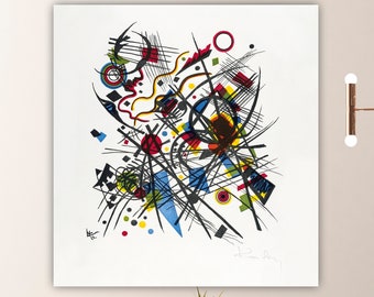 Kandinsky Abstract Wall Art Print, Geometric Poster or Picture, Interior Wall Decor, Lithographie.